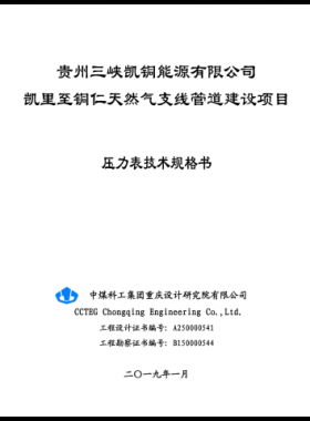 壓力表技術(shù)規(guī)格書(shū)