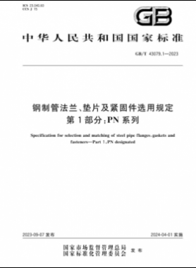 鋼制管法蘭、墊片及緊固件選用規(guī)定 第1部分：PN系列國標(biāo)/T 43079.1-2023